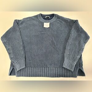 American Eagle Outfitters Textured Blue Sweater